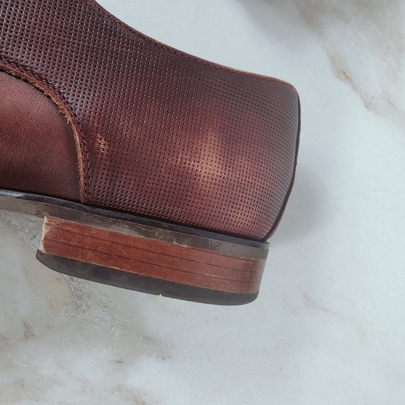 Florsheim Brown Leather Plain Toe Derby Oxford Dress Shoes, Sz 12 - Picture 11 of 13